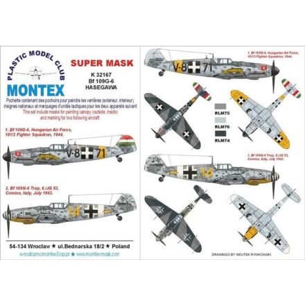 Montex Bf 109G-6 (HASEGAWA) maszkoló