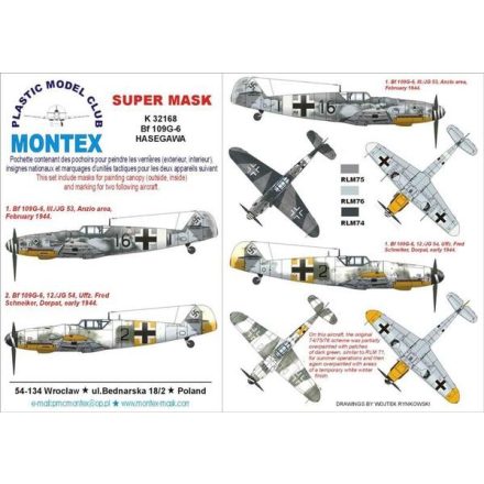 Montex Bf 109G-6 (HASEGAWA) maszkoló