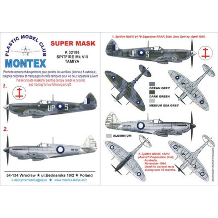 Montex SPITFIRE VIII (TAMIYA) maszkoló