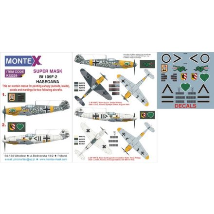 Montex Bf 109F-2 (Hasegawa) maszkoló