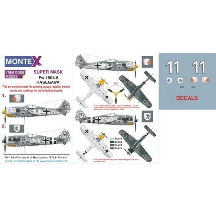 Montex Fw 190A-8 (Hasegawa) maszkoló