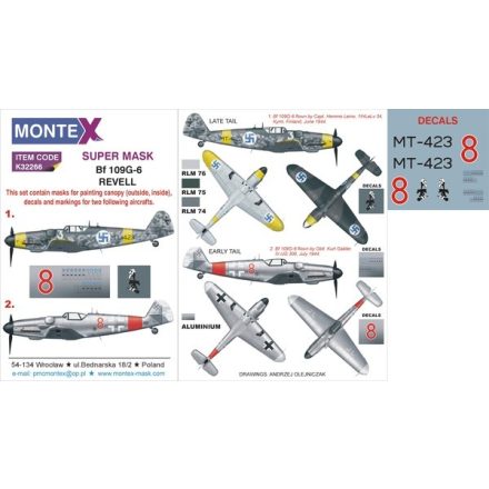 Montex Bf 109G-6 (REVELL) maszkoló