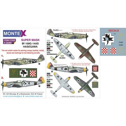 Montex Bf 109G-14AS (Hasegawa) maszkoló