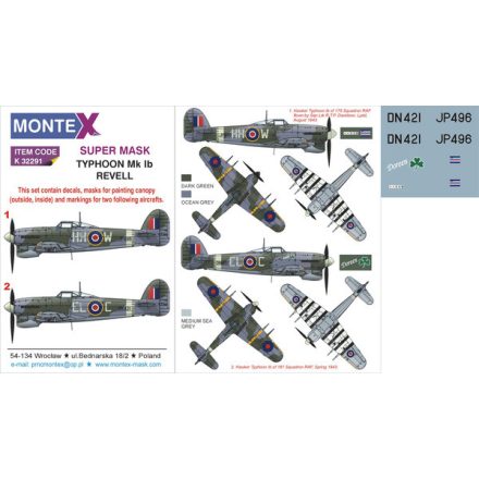 Montex Typhoon Mk.Ib (REVELL) maszkoló