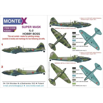 Montex IL-2 (HOBBY BOSS) maszkoló