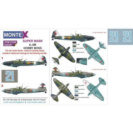 Montex IL-2M (HOBBY BOSS) maszkoló