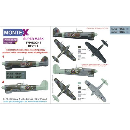 Montex TYPHOON Ib (REVELL) maszkoló