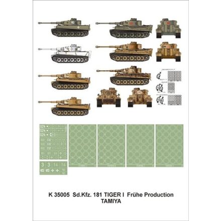 Montex Sd.Kfz.181 Tiger I (Tamiya) maszkoló