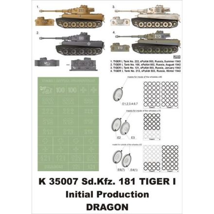 Montex Sd.Kfz.181 TIGER I (Dragon) maszkoló