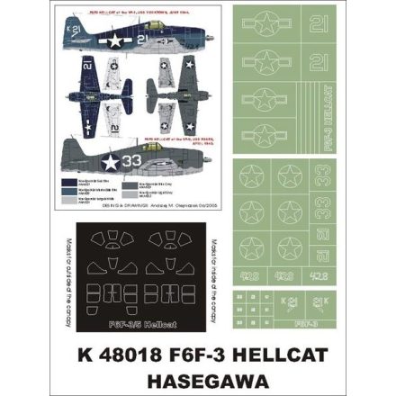 Montex F6F3 Hellcat (Hasegawa) maszkoló