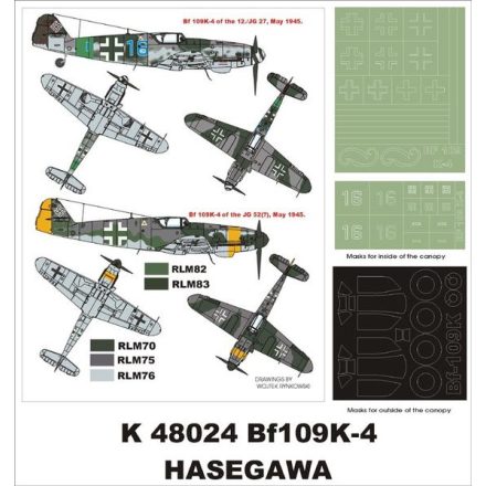 Montex Me 109 K-4 (Hasegawa) maszkoló