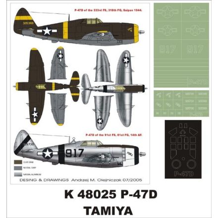 Montex P-47D Razorback (TAMIYA) maszkoló