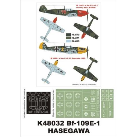 Montex Bf 109E-1 (Hasegawa) maszkoló