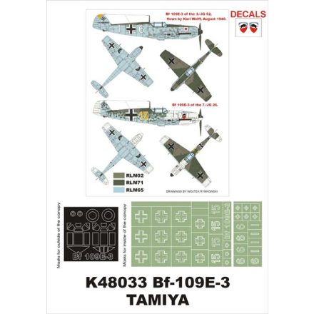 Montex Bf 109E-3 (Tamiya) maszkoló