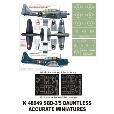 Montex SBD-4/5 Dauntless (ACC. Miniatures) maszkoló