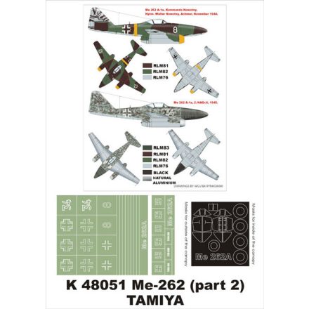 Montex Me 262 (part 2) (Tamiya) maszkoló