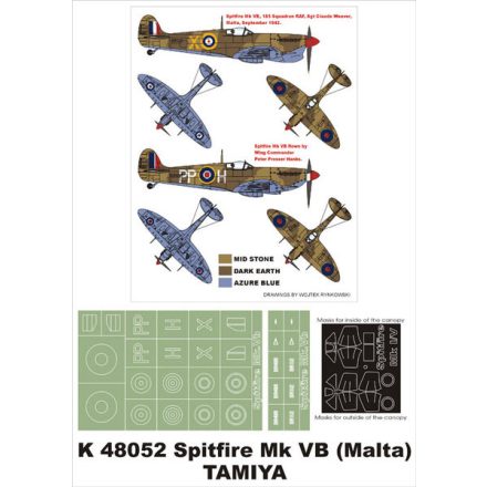 Montex Spitfire MkVB (Tamiya) maszkoló