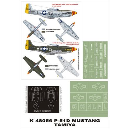 Montex P-51D Mustang (Tamiya) maszkoló