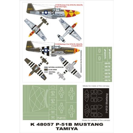 Montex P-51B MUSTANG (Tamiya) maszkoló