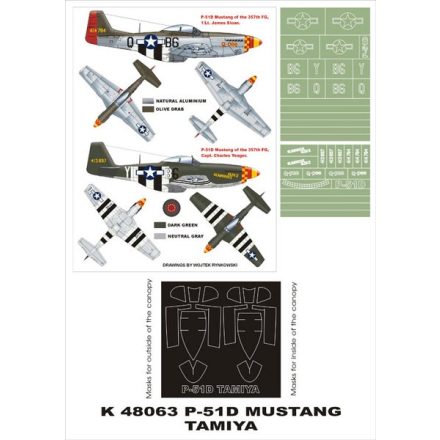 Montex P-51D Mustang (Tamiya) maszkoló