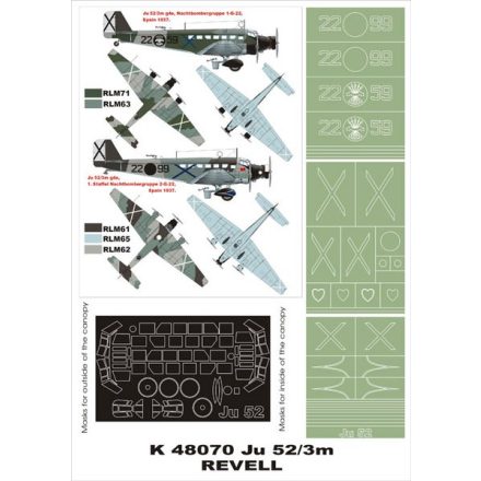 Montex Ju 52 (Revell) maszkoló