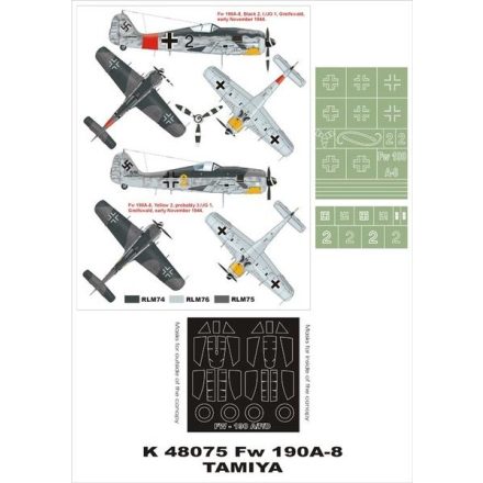 Montex Fw 190A-8 (Tamiya) maszkoló