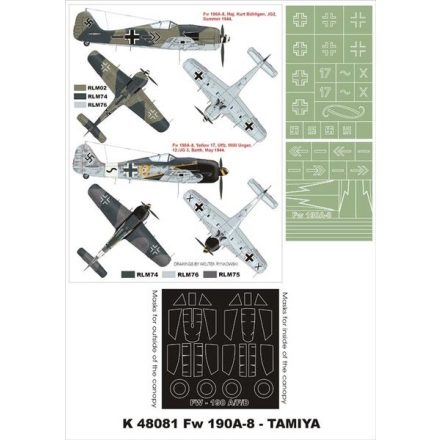 Montex Fw 190A-8 (Tamiya) maszkoló