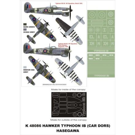 Montex Hawker Typhoon IB (HASEGAWA) maszkoló