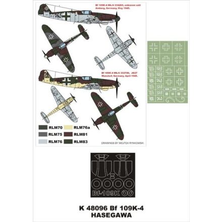 Montex Bf 109K-4 (Hasegawa) maszkoló