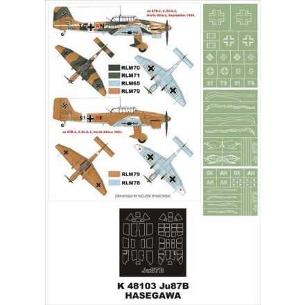 Montex Ju 87B-2(Snake) (Hasegawa) maszkoló