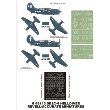 Montex SB2C-4 Helldiver (Revell) maszkoló