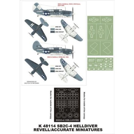 Montex SB2C-4 Helldiver (Revell) maszkoló