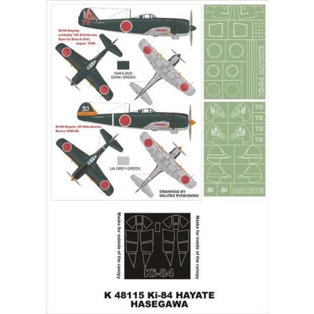 Montex Ki-84 Hayate (Hasegawa) maszkoló