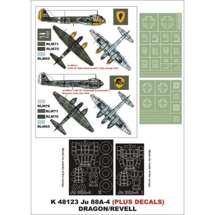 Montex Ju 88A-4 (Dragon , REVELL) maszkoló