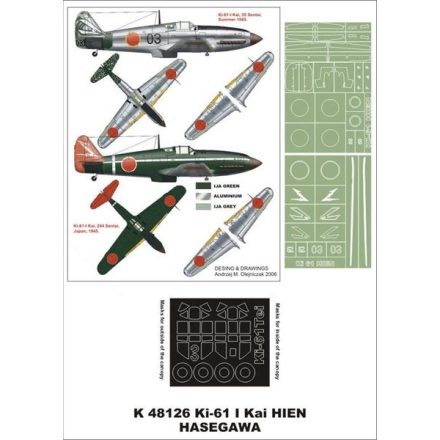 Montex Ki-61-I Kai Hien (Hasegawa) maszkoló