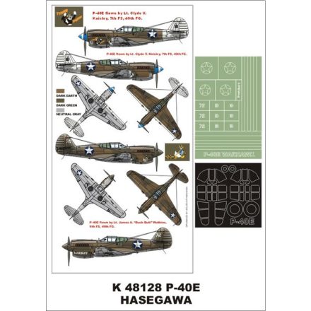 Montex P-40E (HASEGAWA) maszkoló