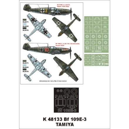 Montex Bf 109E-3 (Tamiya) maszkoló