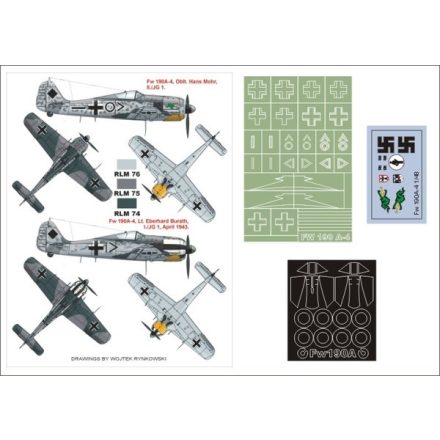 Montex Fw 190A-4 (HASEGAWA) maszkoló