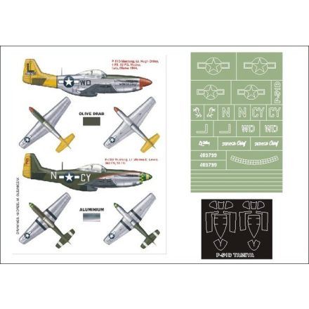 Montex P-51D Mustang (Tamiya) maszkoló