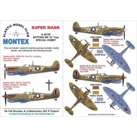 Montex Spitfire VC (Special Hobby) maszkoló