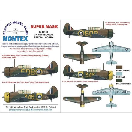 Montex CA-9 Wirraway (SPECIAL HOBBY) maszkoló