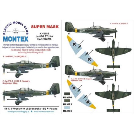 Montex Ju 87G (Hasegawa) maszkoló