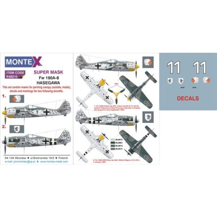 Montex Fw 190A-8 (HASEGAWA) maszkoló