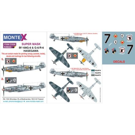 Montex Bf 109G-6 & G-6/R-6 (Hasegawa) maszkoló