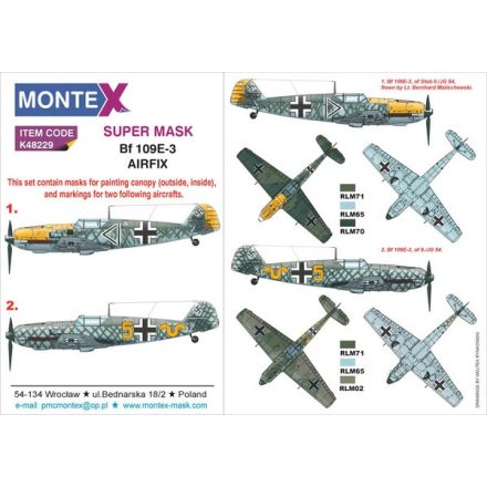 Montex Bf 109E-3 (AIRFIX) maszkoló