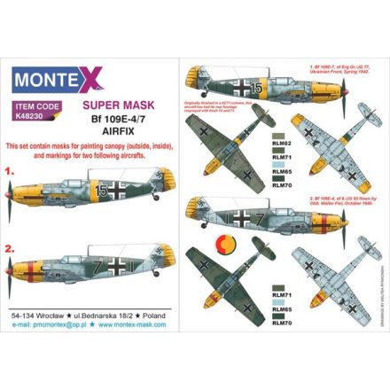 Montex Bf 109E-4 (AIRFIX) maszkoló