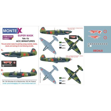 Montex Yak-1b (Accurate Miniatures) maszkoló