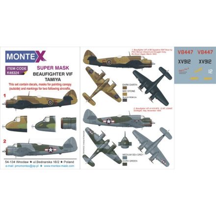 Montex BEAUFIGHTER VIF (TAMIYA) maszkoló