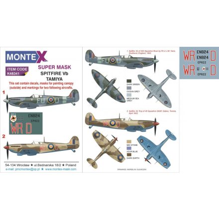 Montex Spitfire VB (Tamiya) maszkoló