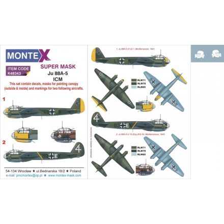 Montex Ju 88A-5 (ICM) maszkoló